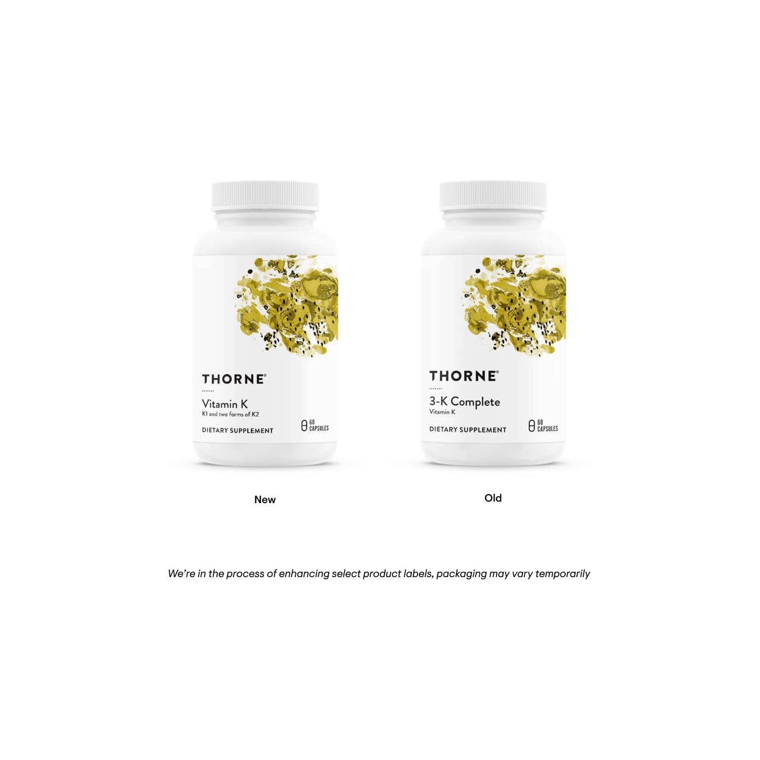 Thorne Research - 3-K Complete - Vitamins K1 and K2 for Heart and Bone Support - 60 Capsules