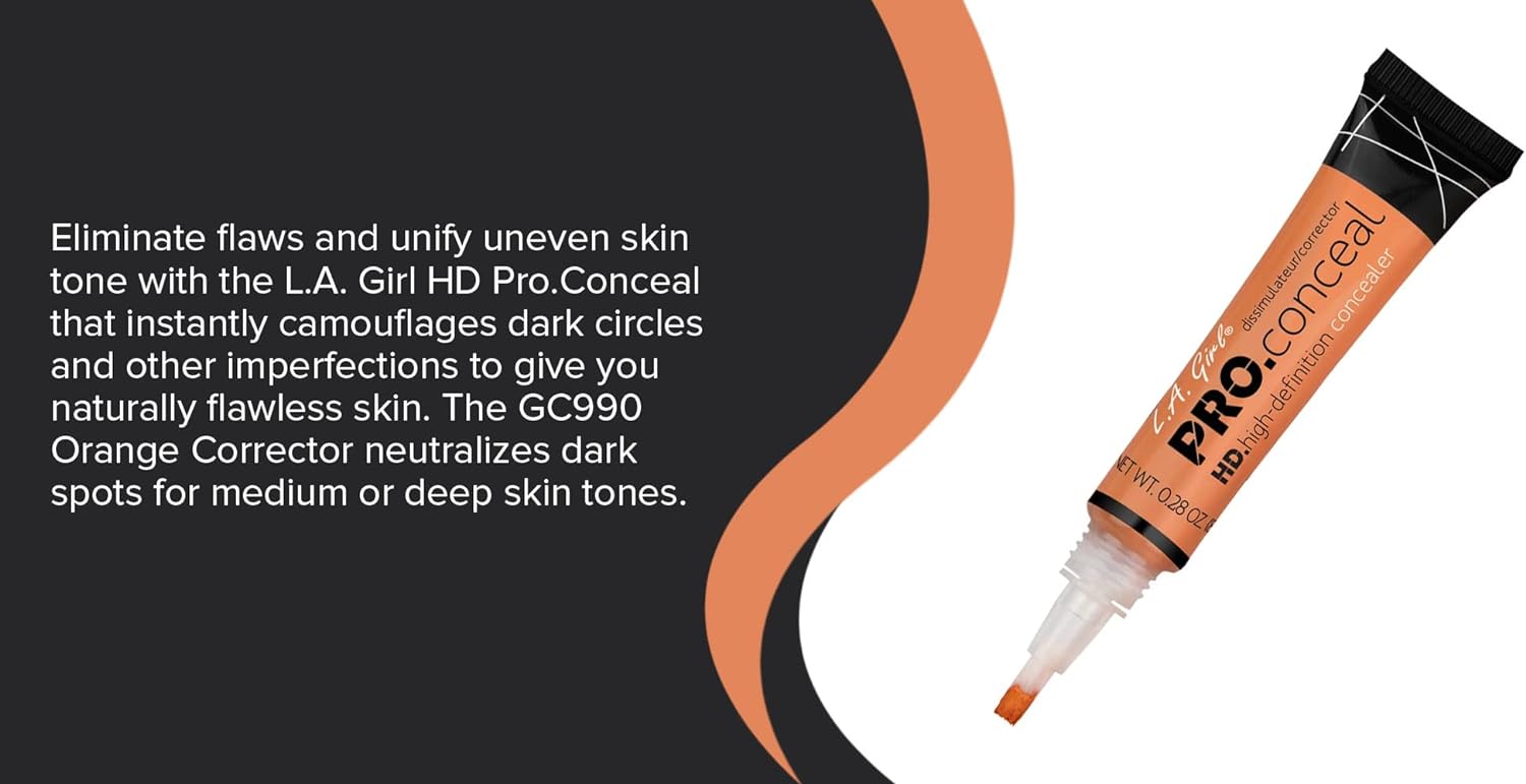 L.A. Girl Pro Conceal HD Concealer,10ml (Orange Corrector)