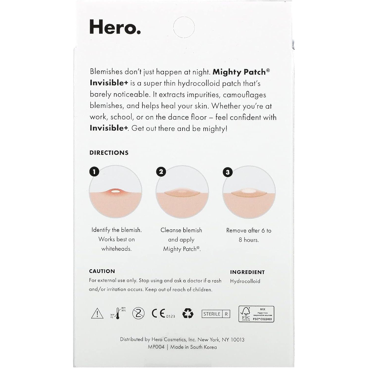 Hero Cosmetics, Mighty Patch, Invisible+, 39 Patches