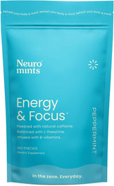NeuroGum, NeuroMints, Energy & Focus, Peppermint, 90 Pieces