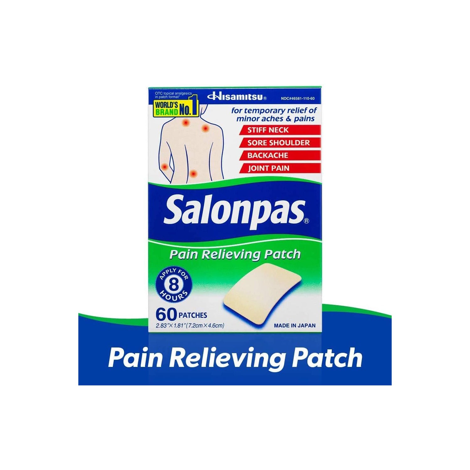 Salonpas Pain Relieving Patches, 60 Count