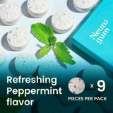 NeuroGum, Energy & Focus, Peppermint, 6 Packs, 9 Pieces Each (54 Pieces)