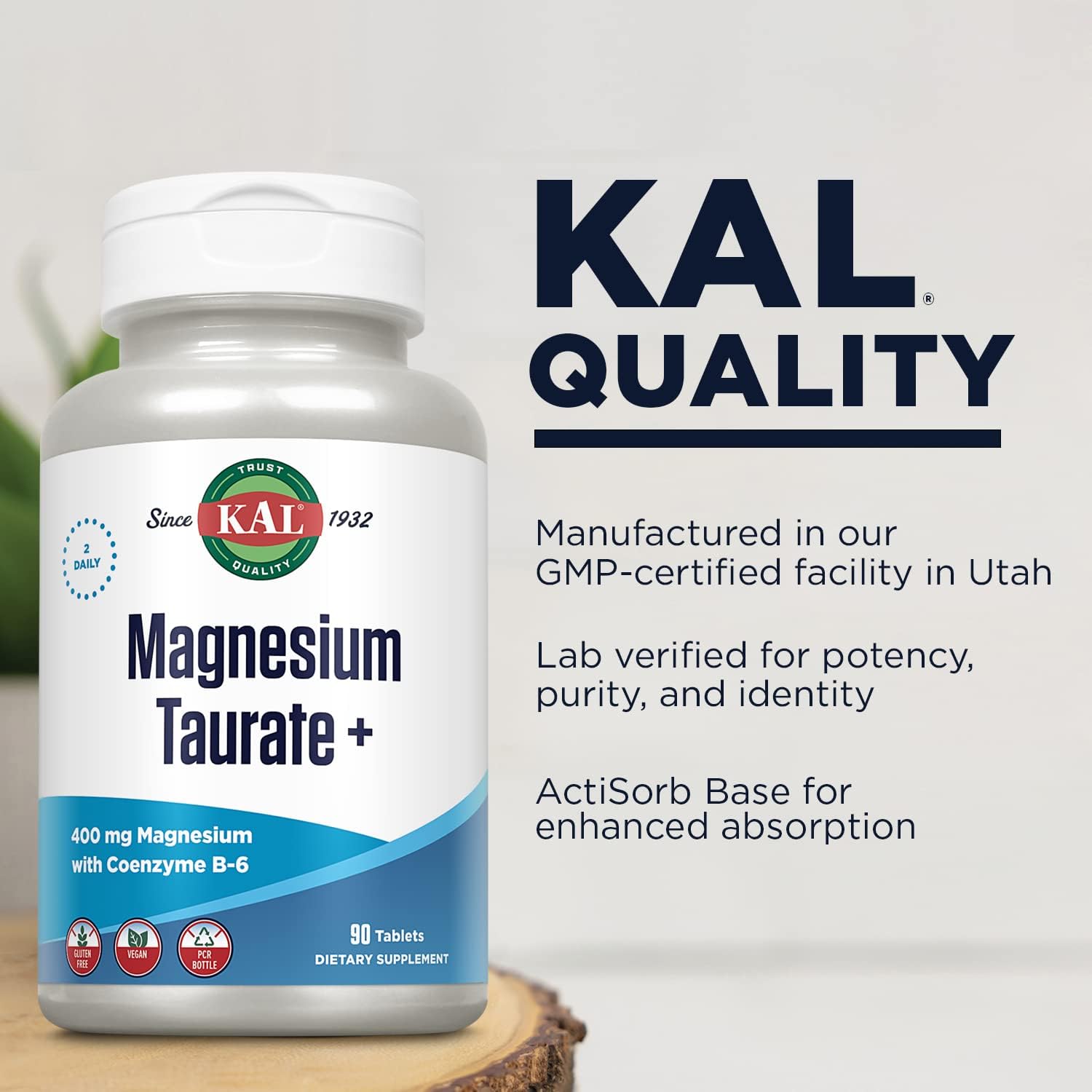 KAL® Magnesium Taurate Plus 400mg w Coenzyme B6