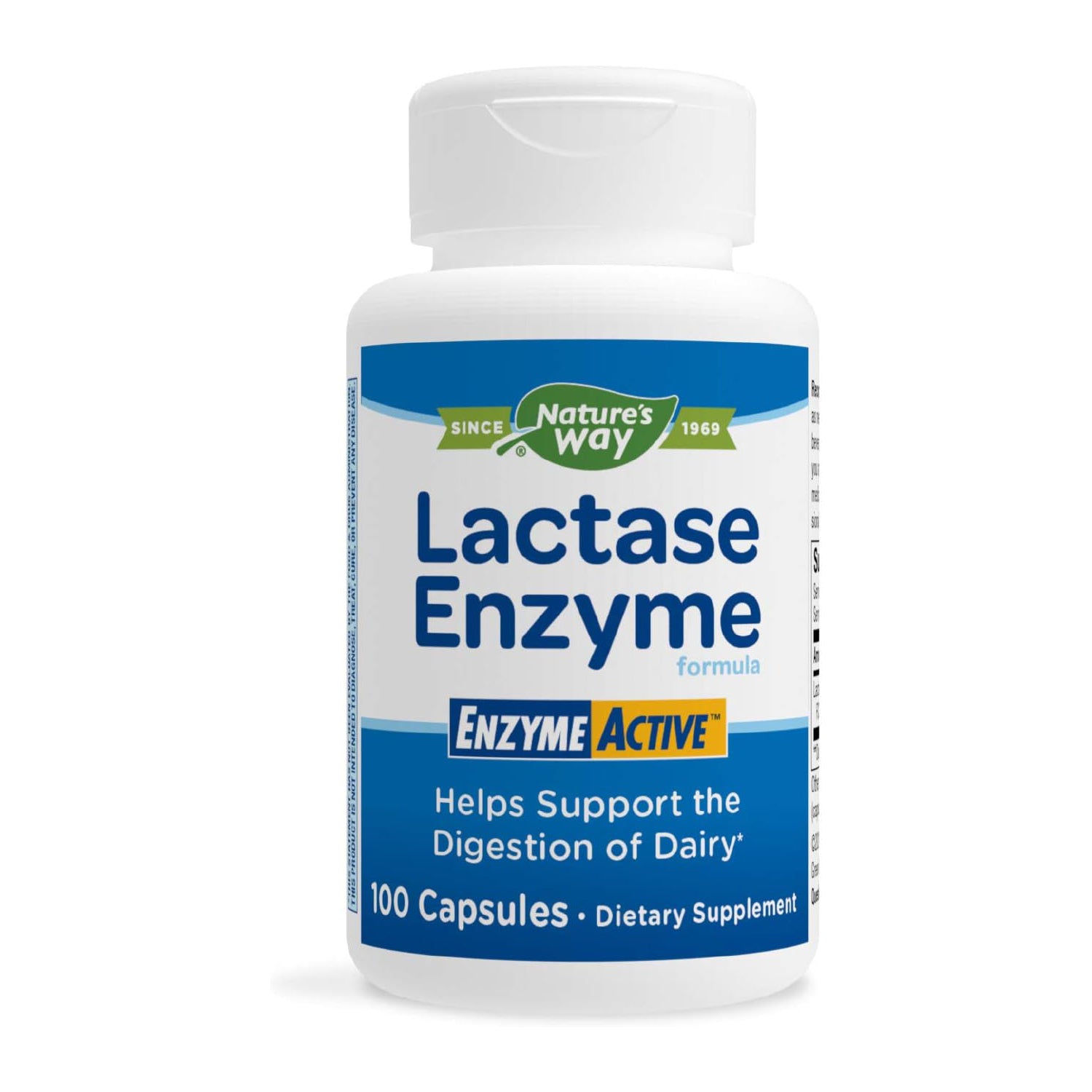Nature's Way Lactase formula, Enzyme Active, 100 Capsules