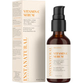 InstaNatural Vitamin C Face Serum, Brightens, Hydrates and Reduces Signs of Aging, with Vitamin C, Hyaluronic and Ferulic Acid, 1 FL Oz