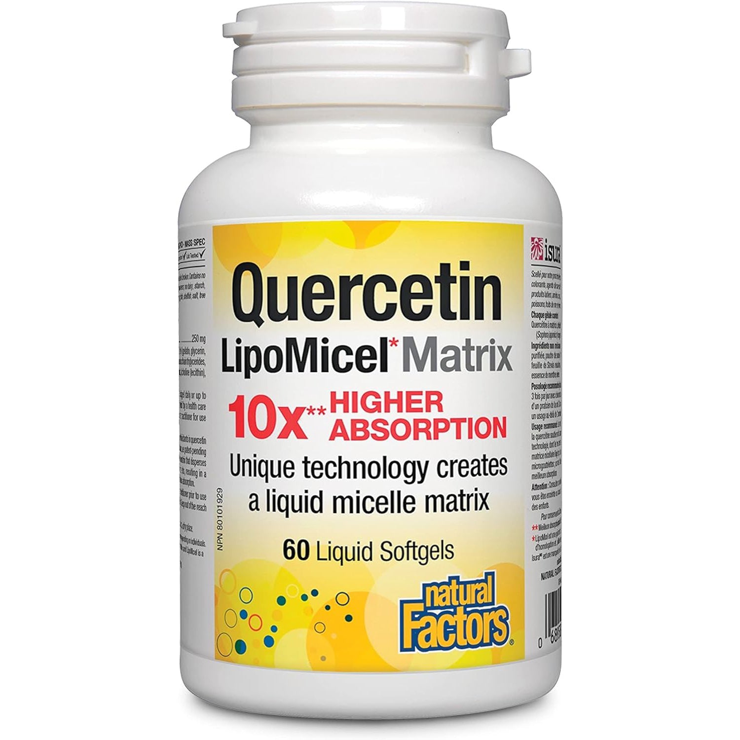 Natural Factors Quercetin Lipomicel Matrix 60 Capsules