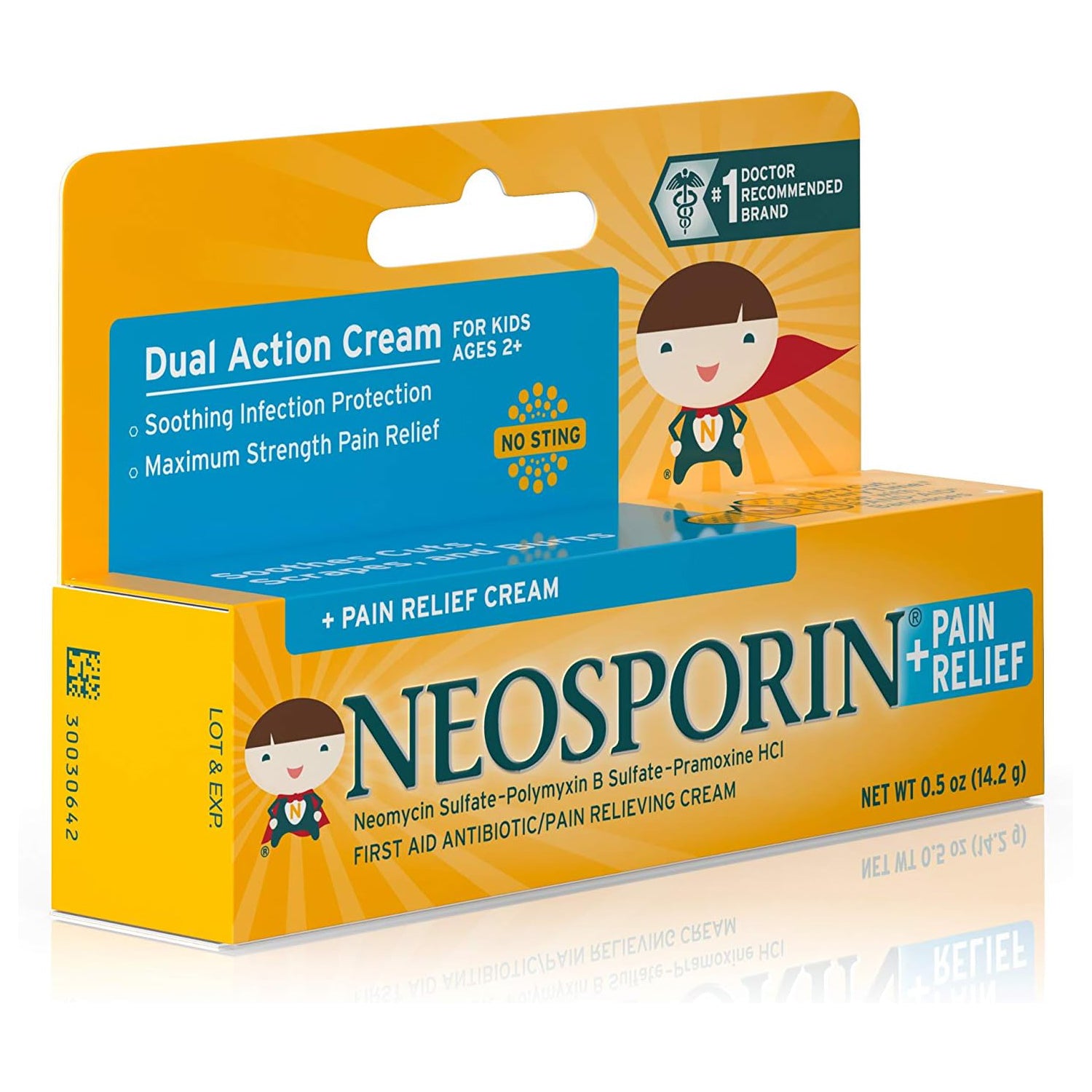 Neosporin First Aid Antibiotic + Pain Relief Cream For Kids, .5 Oz