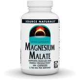Source Naturals Magnesium Malate 625mg Per Serving Essential Magnesium Malic Acid Supplement - 200 Capsules