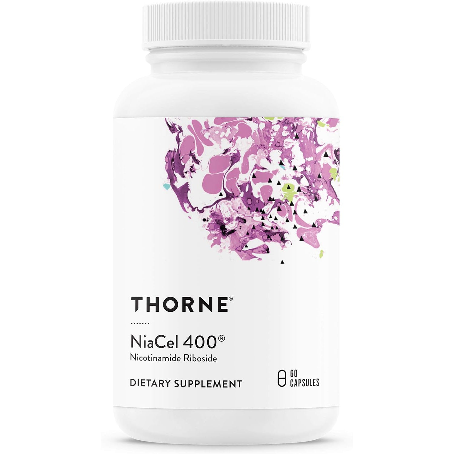 Thorne Research - NiaCel 400 - Supports Healthy Aging with Betaine Anhydrous and Nicotinamide Riboside - 60 Capsules - 400 mg (2 Months 1 Bottle)