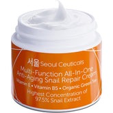 Seoul Ceuticals Korean Skin Care Snail Repair Cream Moisturiser - 97.5% Snail Mucin Extract - All In One Recovery Power For The Most Effective Korean Beauty Routine - 60ml