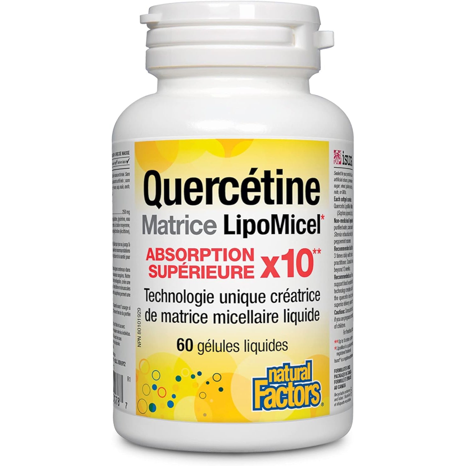 Natural Factors Quercetin Lipomicel Matrix 60 Capsules