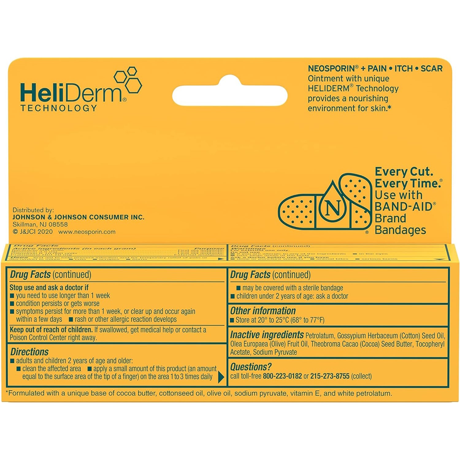 Neosporin Pain Itch Scar Antibiotic Ointment for Infection Prevention and Pain Relief, 1.0 oz