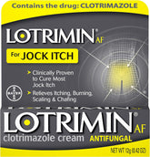Lotrimin AF Jock Itch Antifungal Cream, Clotrimazole 1%, Clinically Proven Effective Treatment of Most Jock Itch, For Adults and Kids Over 2 years, 0.42 Ounce (12 Grams)