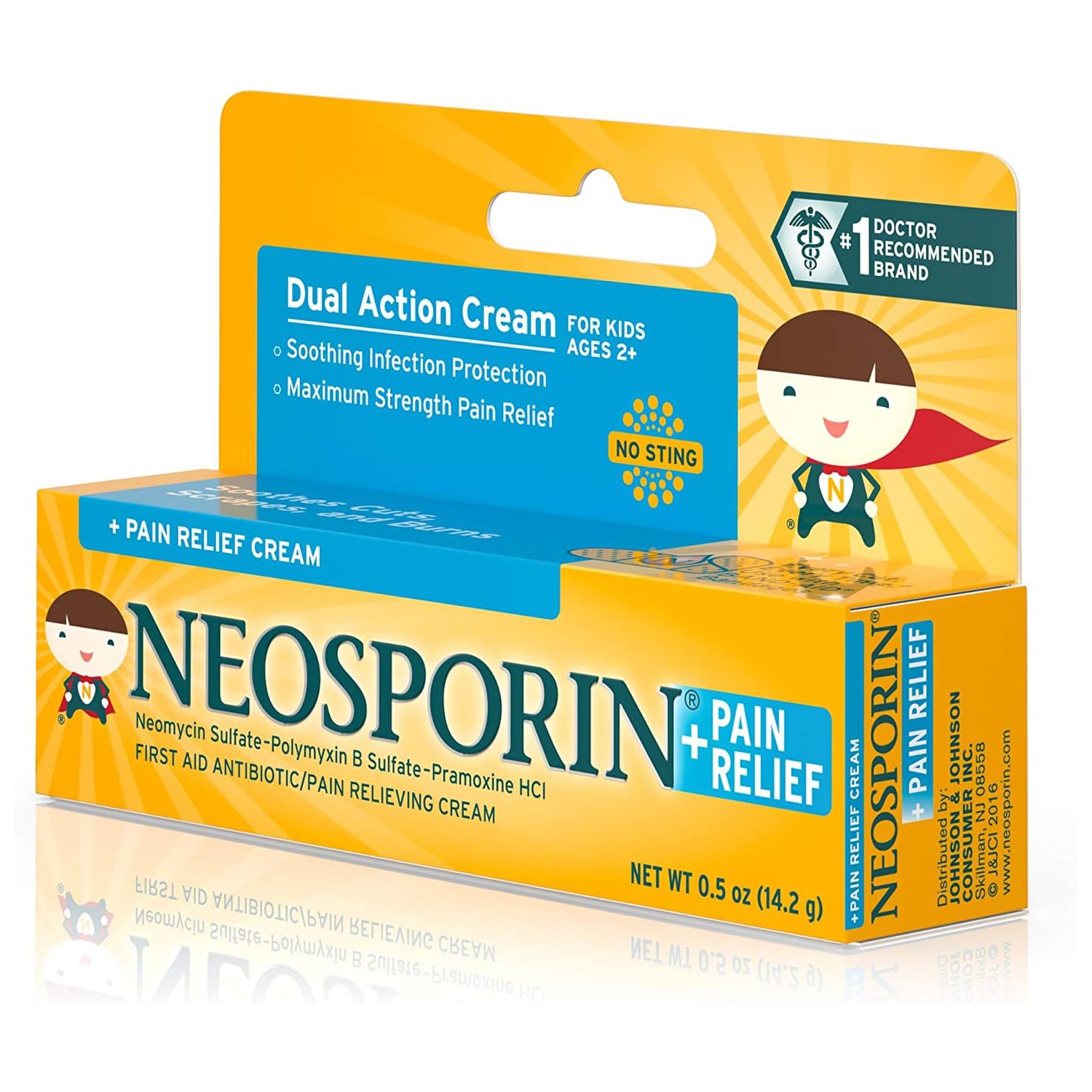 Neosporin First Aid Antibiotic + Pain Relief Cream For Kids, .5 Oz