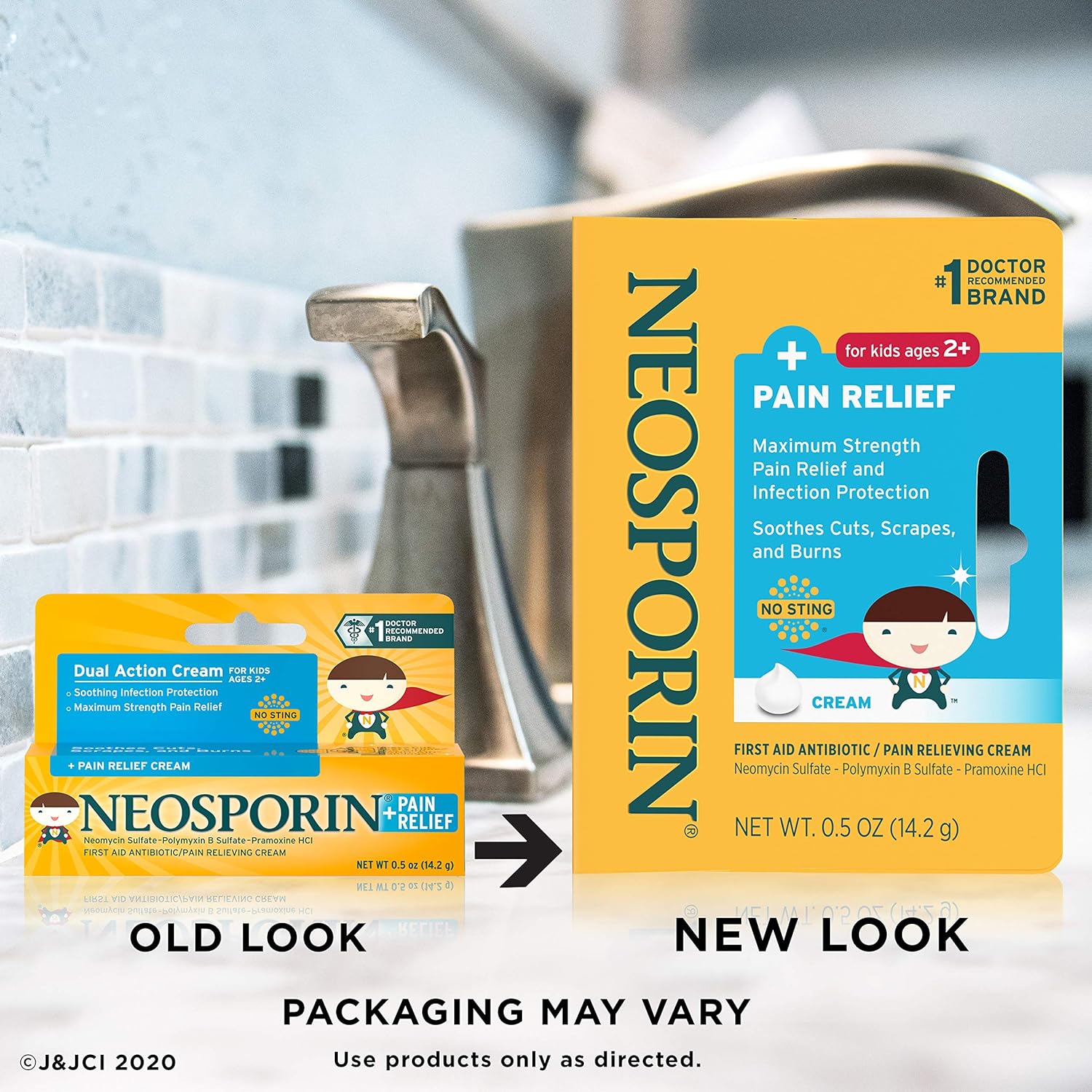 Neosporin First Aid Antibiotic + Pain Relief Cream For Kids, .5 Oz