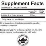 Swanson Malic Acid 600 Milligrams 100 Veg Capsules