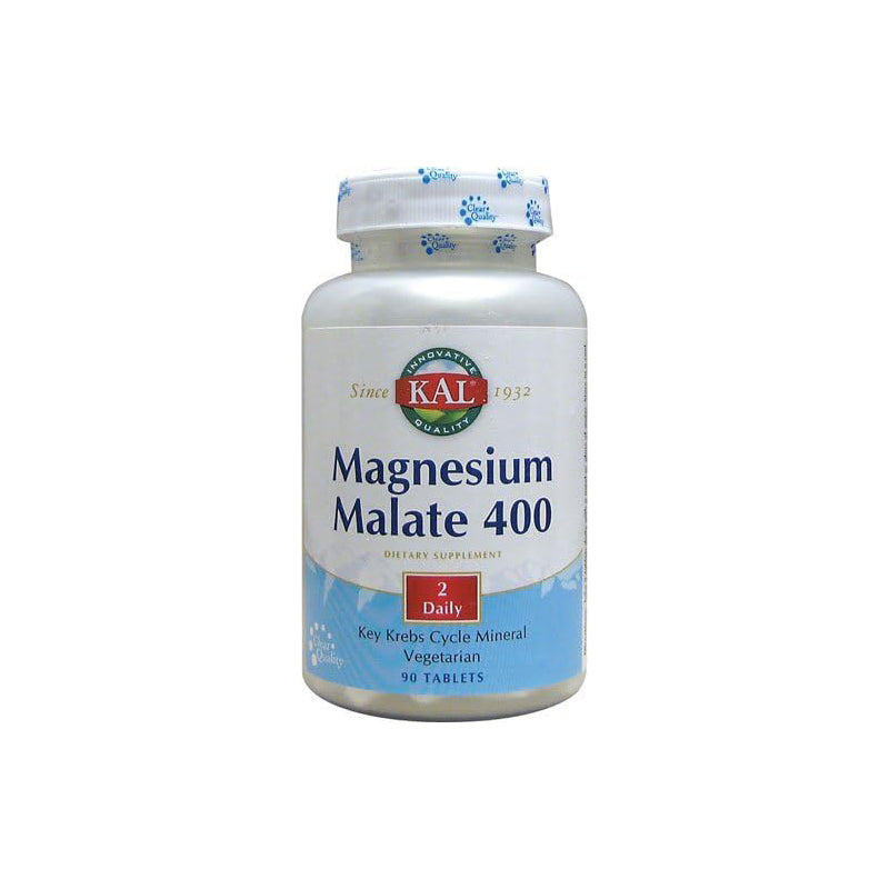 KAL® Magnesium Malate 400  Chelated with Malic Acid for Energy Production  Supports Healthy Muscle Function  90 Vegetarian Tablets
