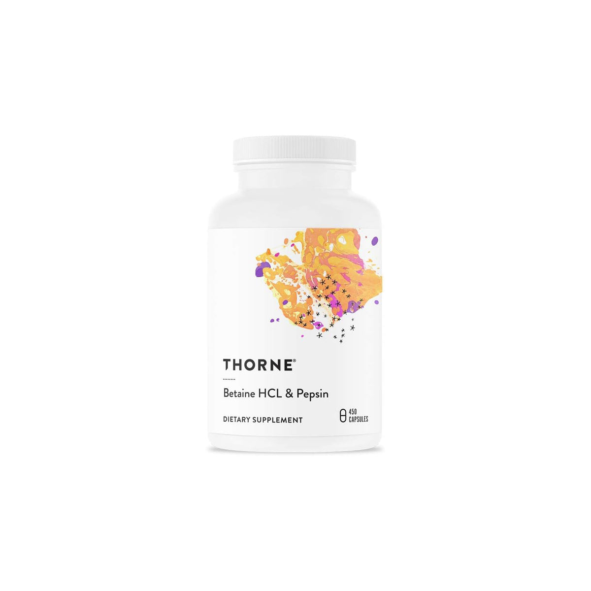 Thorne Research - Betaine HCL & Pepsin - Digestive Enzymes for Protein Breakdown and Absorption - 450 Capsules