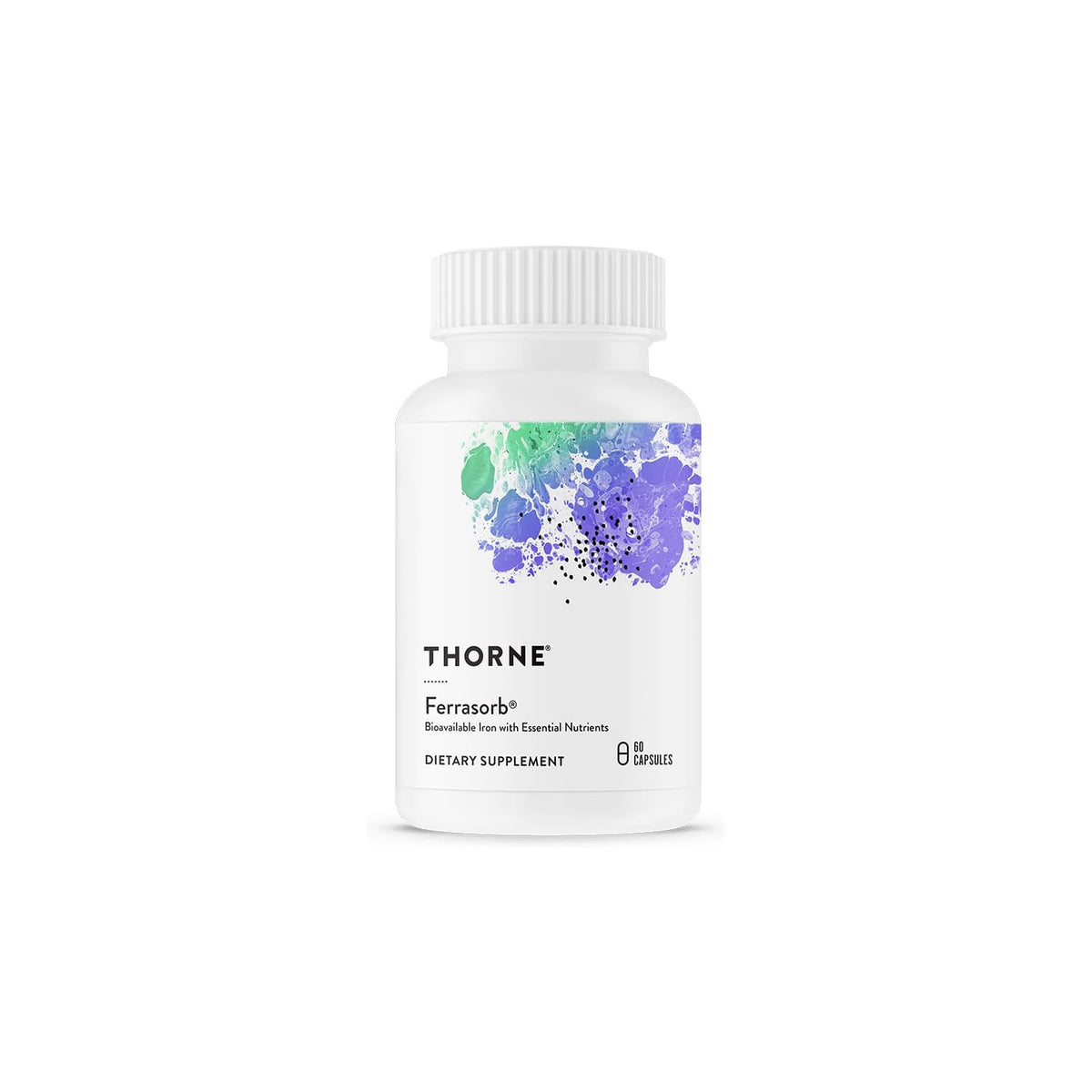 Thorne Research - Ferrasorb - Complete Blood-Building Formula with Iron, Folate, and B Vitamins - 60 Capsules