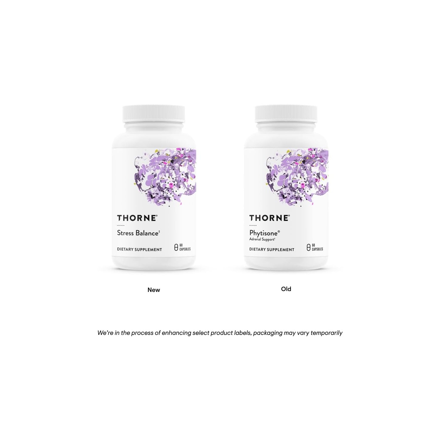 Thorne Phytisone - Adrenal Support Supplement with Vitamin C & Ashwagandha - Dairy-Free Helath Support - 60 Capsules - 30 Servings