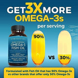 Viva Naturals Fish Oil Supplement, 90 Capsules - Highly Concentrated Fish Oil, 2,200mg Fish OilServing (1400mg of EPA & 480 mg of DHA)