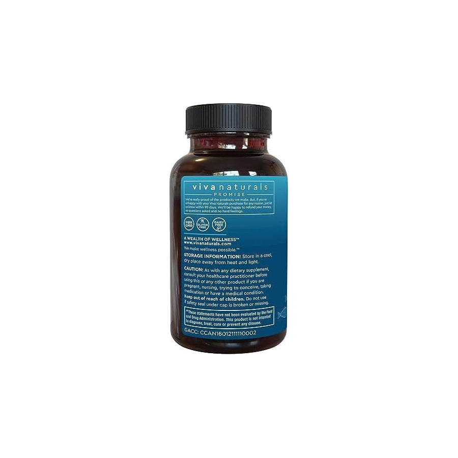 Viva Naturals Fish Oil Supplement, 90 Capsules - Highly Concentrated Fish Oil, 2,200mg Fish OilServing (1400mg of EPA & 480 mg of DHA)
