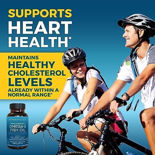 Viva Naturals Fish Oil Supplement, 90 Capsules - Highly Concentrated Fish Oil, 2,200mg Fish OilServing (1400mg of EPA & 480 mg of DHA)