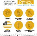Advanced Clinicals Retinol Cream. Spa Size For Salon Professionals. Moisturizing Formula Penetrates Skin To Erase The Appearance Of Fine Lines & Wrinkles. Fragrance Free. 454g (16 Oz)