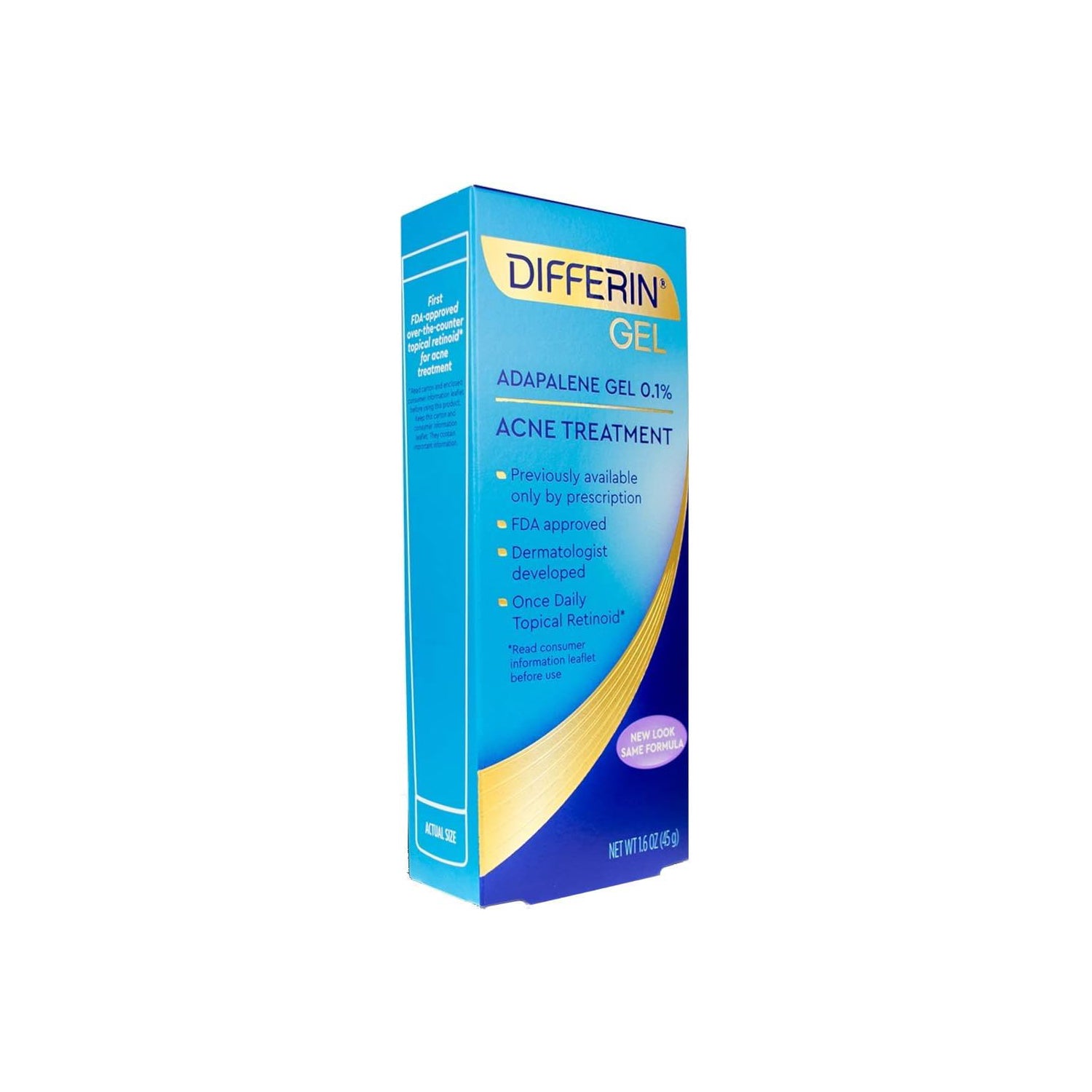 Differin Adapalene Prescription Strength Retinoid Gel 0.1% Acne Treatment (up to 90 Day Supply), 45 Gram