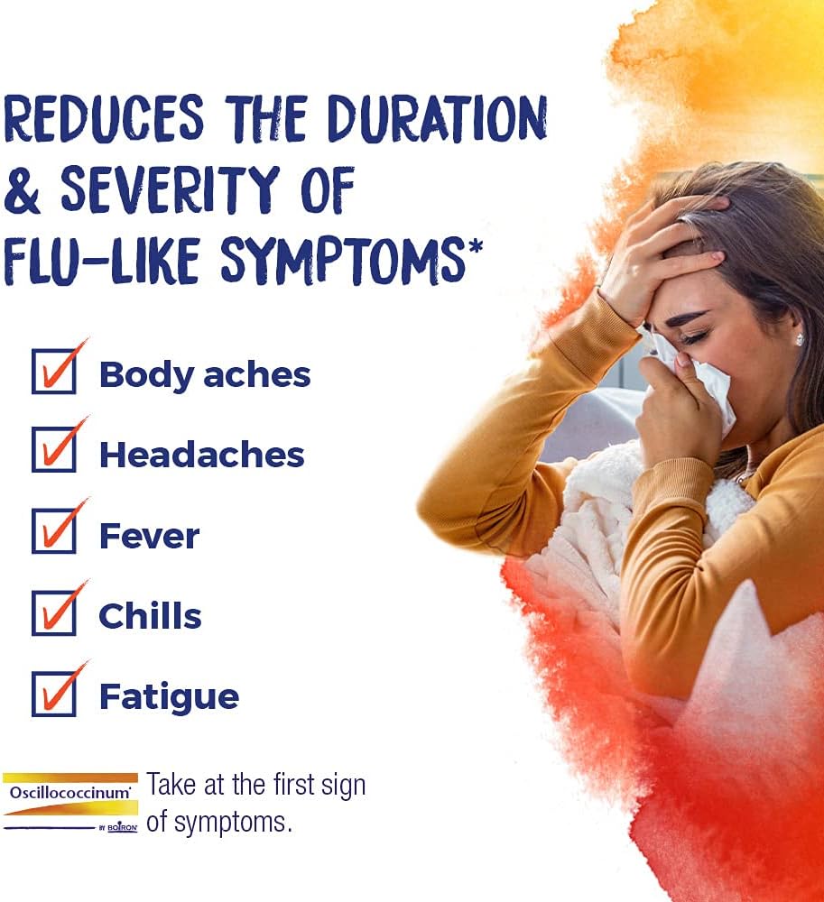 Boiron Oscillococcinum 30 Doses Homeopathic Medicine for Flu-Like Symptoms