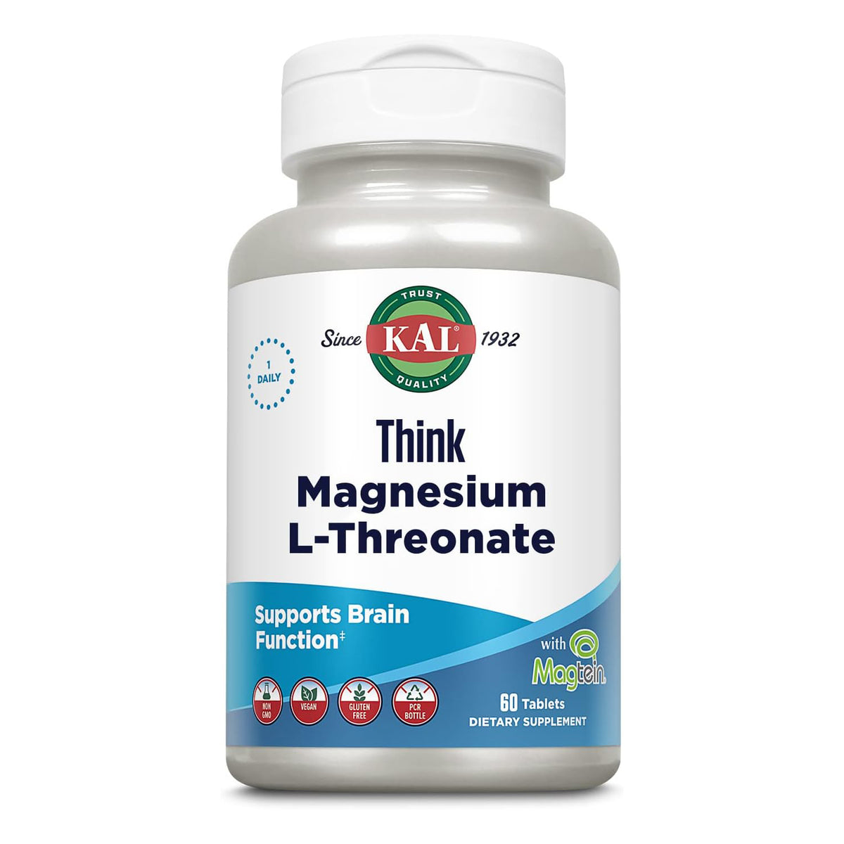 KAL Think Magnesium L-Threonate 2000 mg 60 Tablets