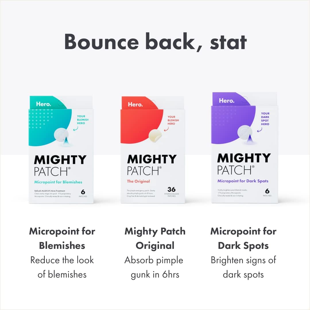 Mighty Patch Micropoint for Dark Spots - Hydrocolloid Post-pimple Dark Spot Brightening Patch (6 Patches)