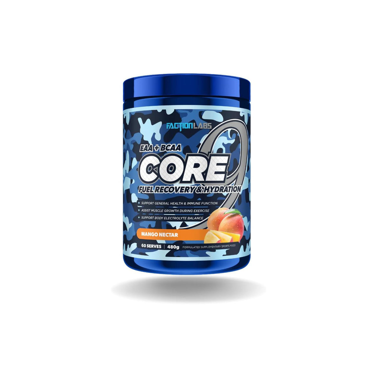 Faction Labs Core 9 EAA + BCAA 60 Serves (Mango Nectar)