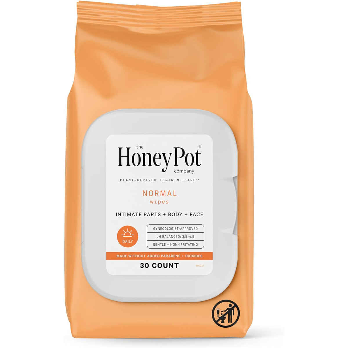 The Honey Pot Company Feminine Wipes - Normal, 30 Count