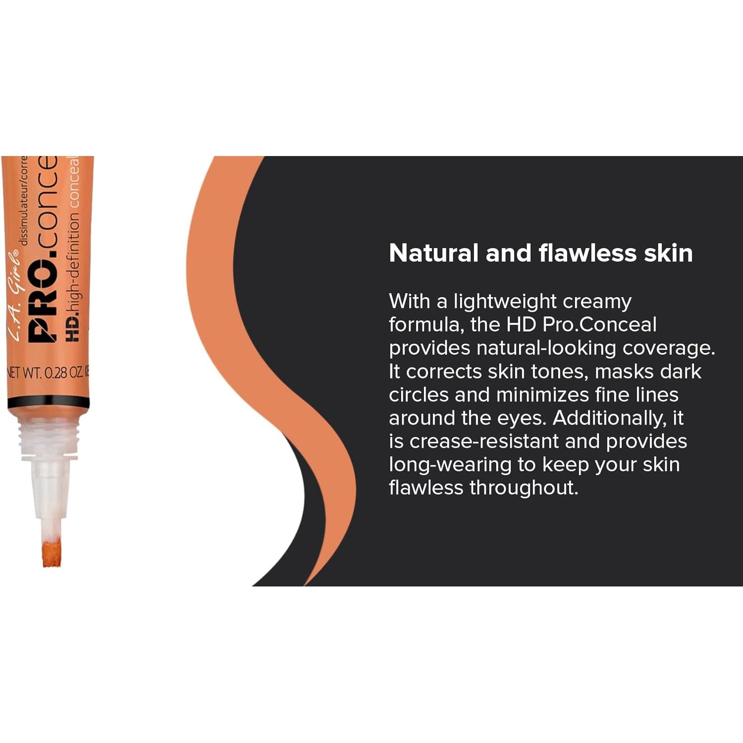 L.A. Girl Pro Conceal HD Concealer,10ml (Orange Corrector)