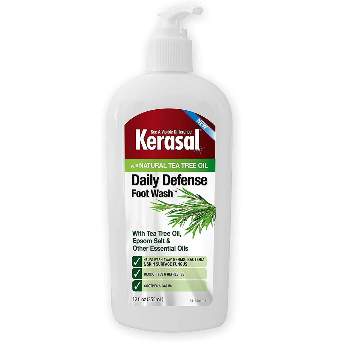 Kerasal Daily Defense Foot Wash, Daily Cleanser for Feet, 12 fl oz