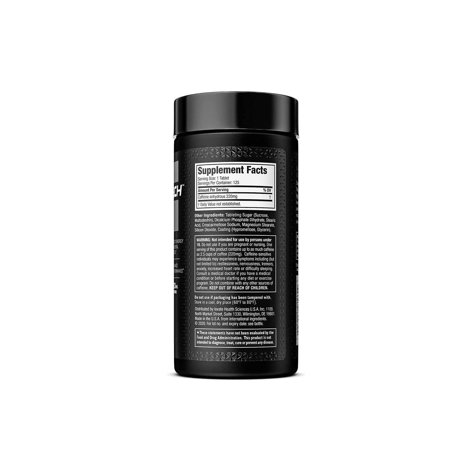 Muscletech Platinum 100% Caffeine Pill, Unflavored, 125 Count