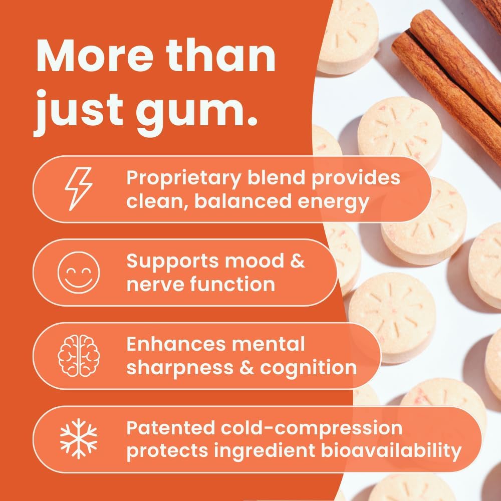 NeuroGum, Energy & Focus, Cinnamon, 6 Packs, 9 Pieces Each (54 Pieces)