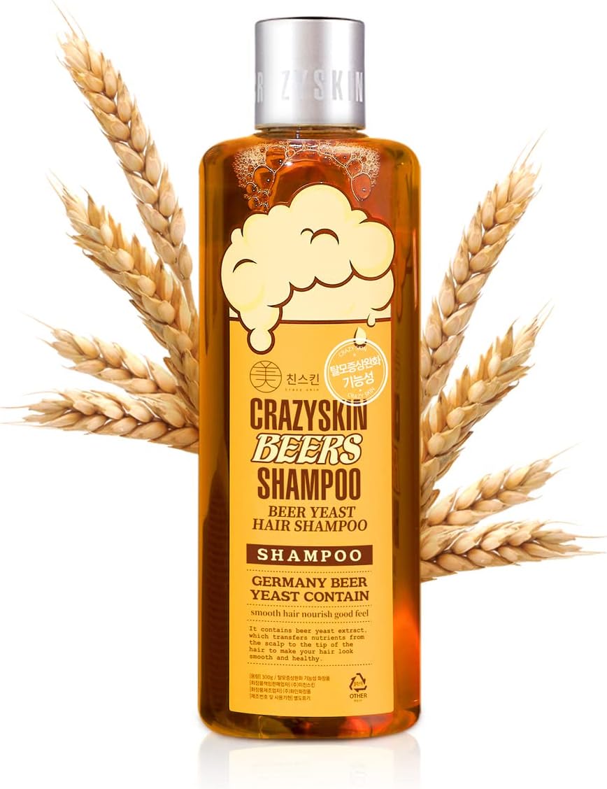 CRAZY SKIN BIOTIN shampoo for hair loss, Rich with Beer Yeast for Hair Regrowth and Thickening, thinning hair, Sulfate free,10.15 fl oz(300g)