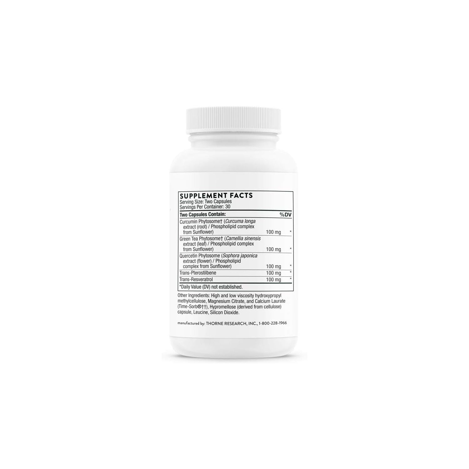 Thorne Research - PolyResveratrol-SR - Trans-Resveratrol Supplement for Healthy Aging - 60 Capsules