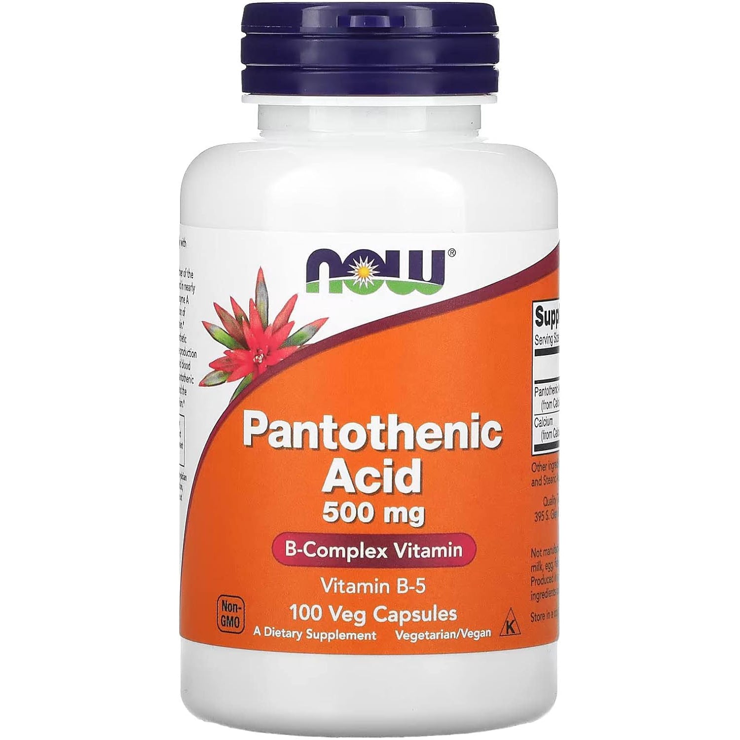 NOW Pantothenic Acid, 500 mg, 100 Caps by Now Foods