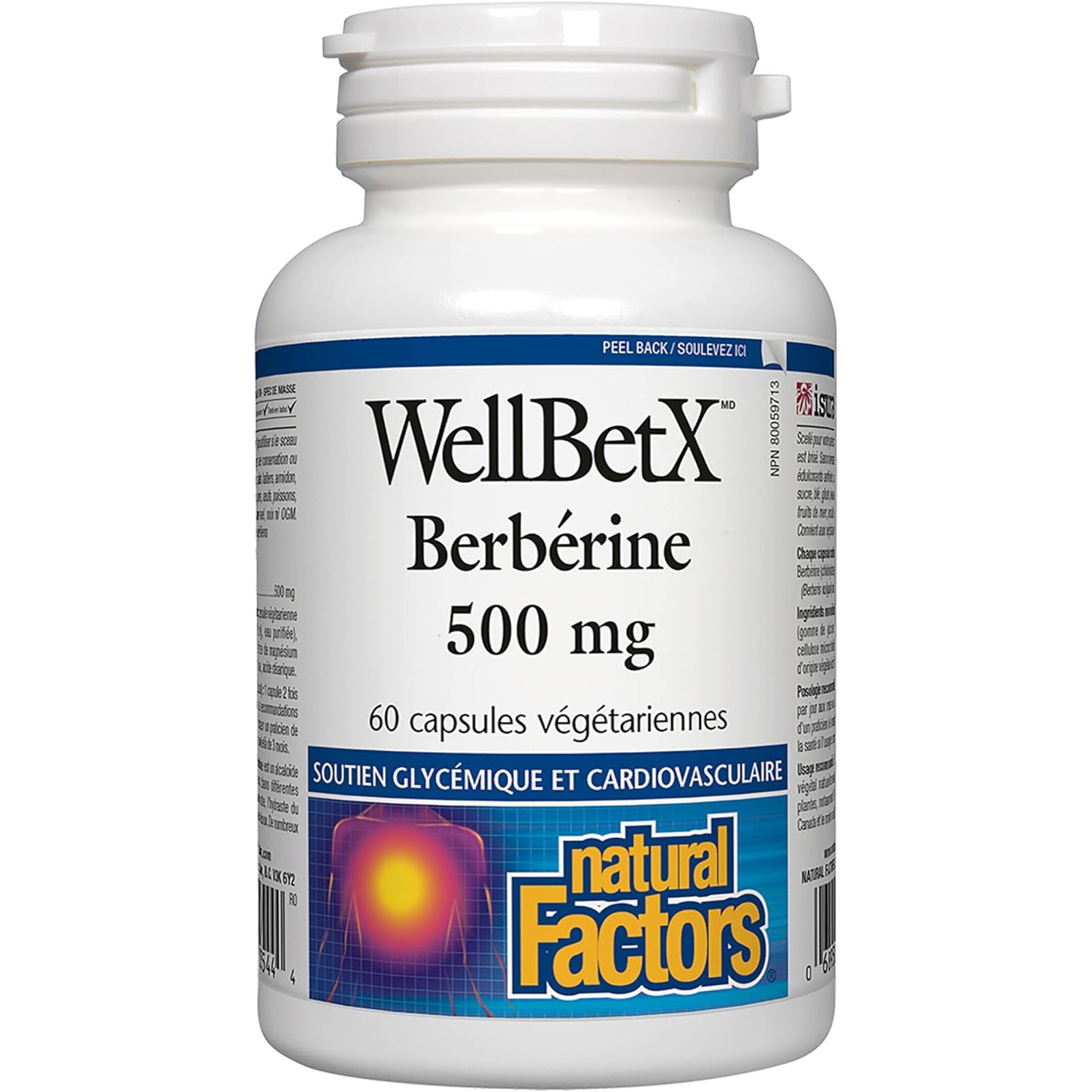 Natural Factors WellBetX Berberine 500 mg 60 Veggie Caps