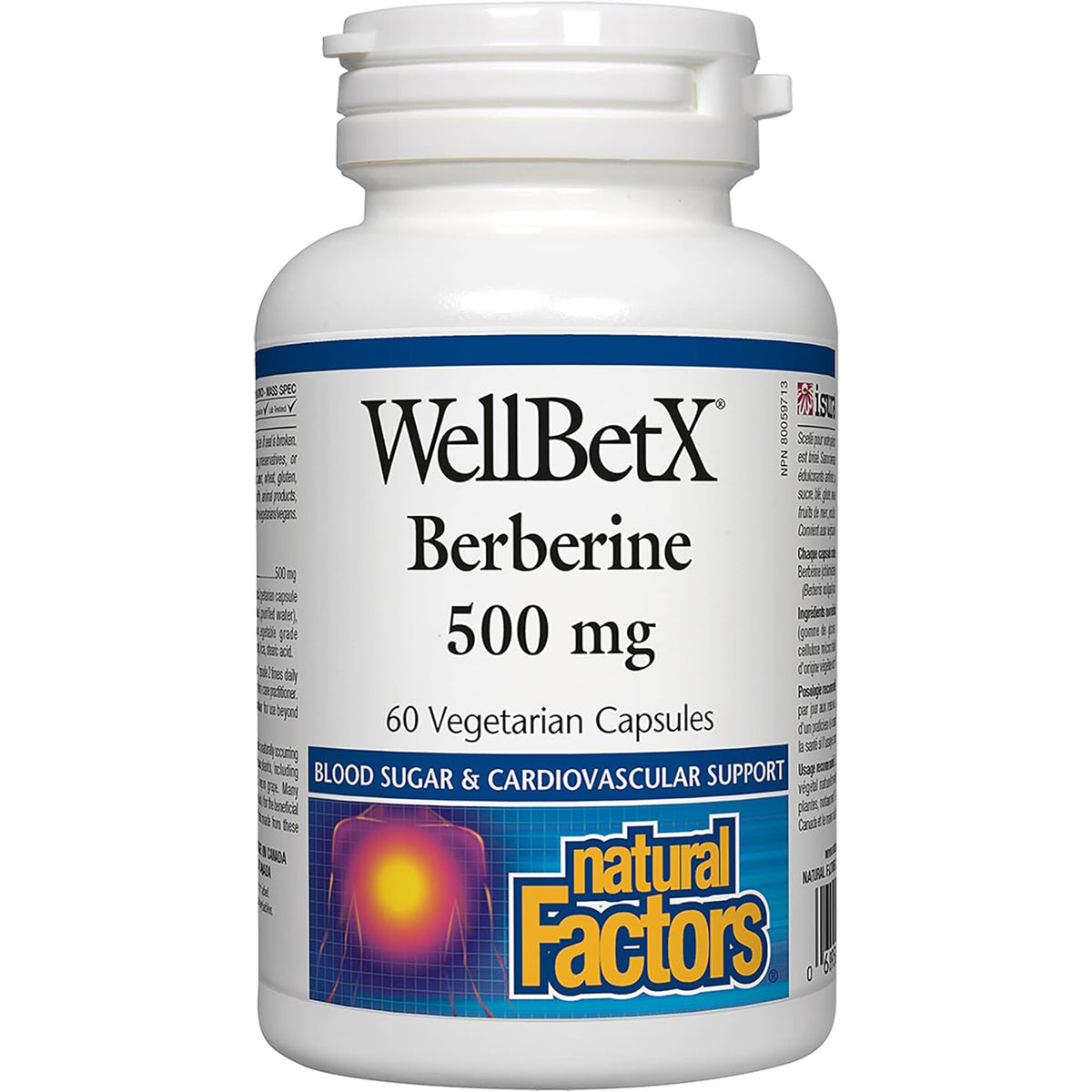 Natural Factors WellBetX Berberine 500 mg 60 Veggie Caps