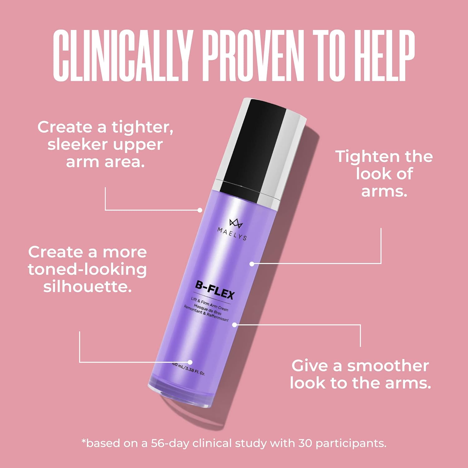 MAELYS B-FLEX Lift and Firm Arm Cream, 100ml Purple