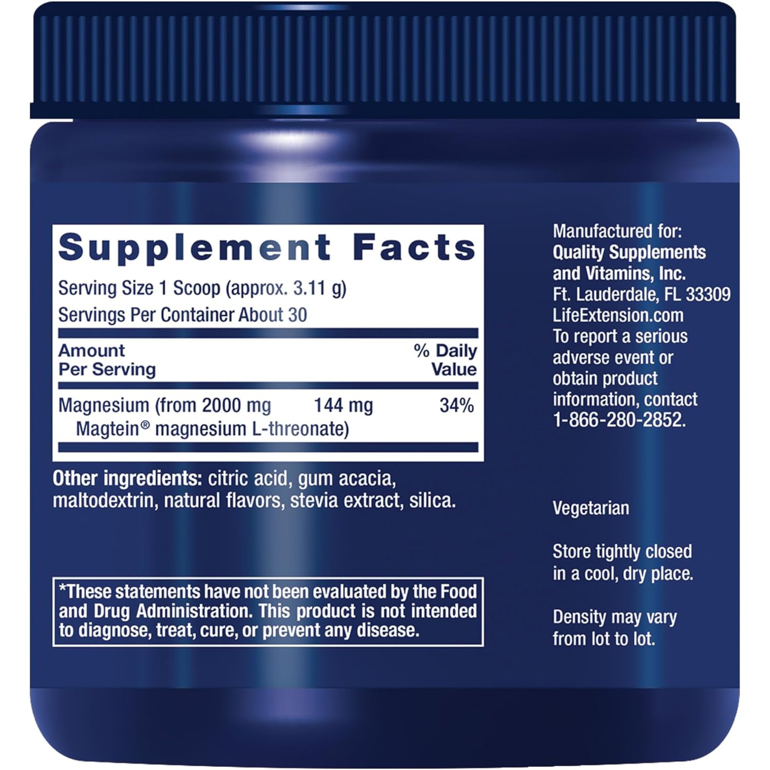 Life Extension Neuro-Mag Magnesium Threonate, Tropical Punch, 3.293 Ounce