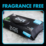 DUDE Wipes Flushable Wet Wipes Dispenser (3 Packs 48 Wipes), Unscented Wet Wipes with Vitamin-E & Aloe for at-Home Use, Septic and Sewer Safe