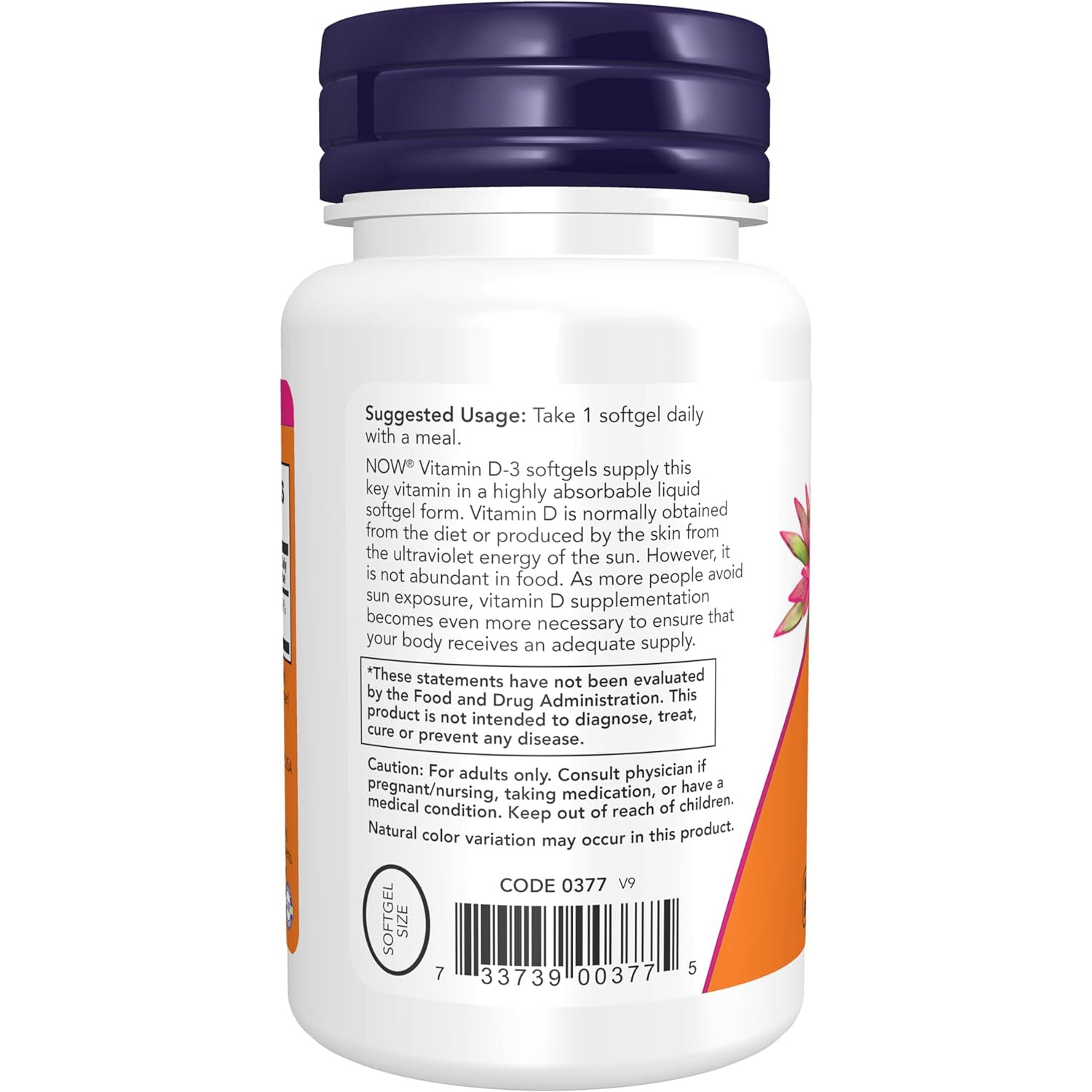 NOW Vitamin D-3, Structural Support 2000 I.U., 240 Softgels