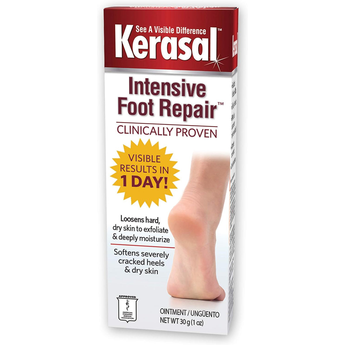 Kerasal Intensive Foot Repair, Deeply Moisturizes - Visible results in just 1 day, 1 oz