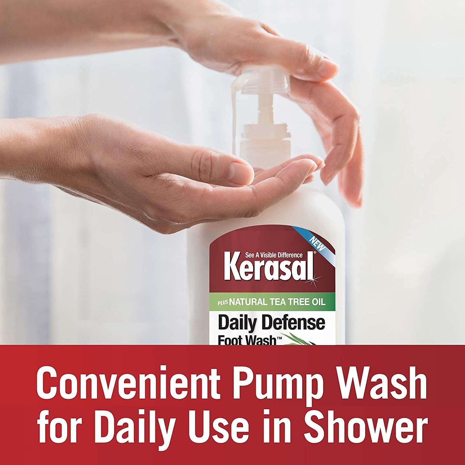 Kerasal Daily Defense Foot Wash, Daily Cleanser for Feet, 12 fl oz