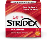 Stridex - Single-Step Acne Control (Daily Care Acne Pads Maximum StrengthAlcohol-FreeSoft Touch Pads55 Pads)